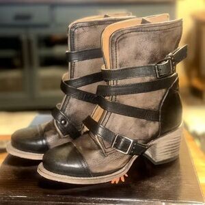 Freebird by Steven Black and Brown Combat Boots